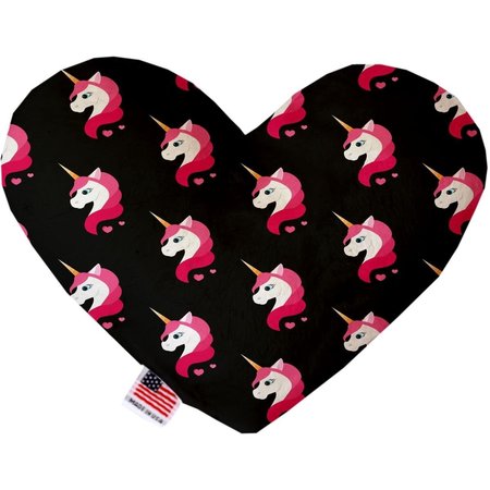 MIRAGE PET PRODUCTS Pretty Pink Unicorns Canvas Heart Dog Toy 6 in. 1122-CTYHT6